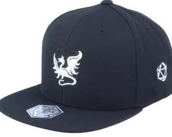Kids Dragon Fantasy Emblem Black Snapback - Kiddo Cap