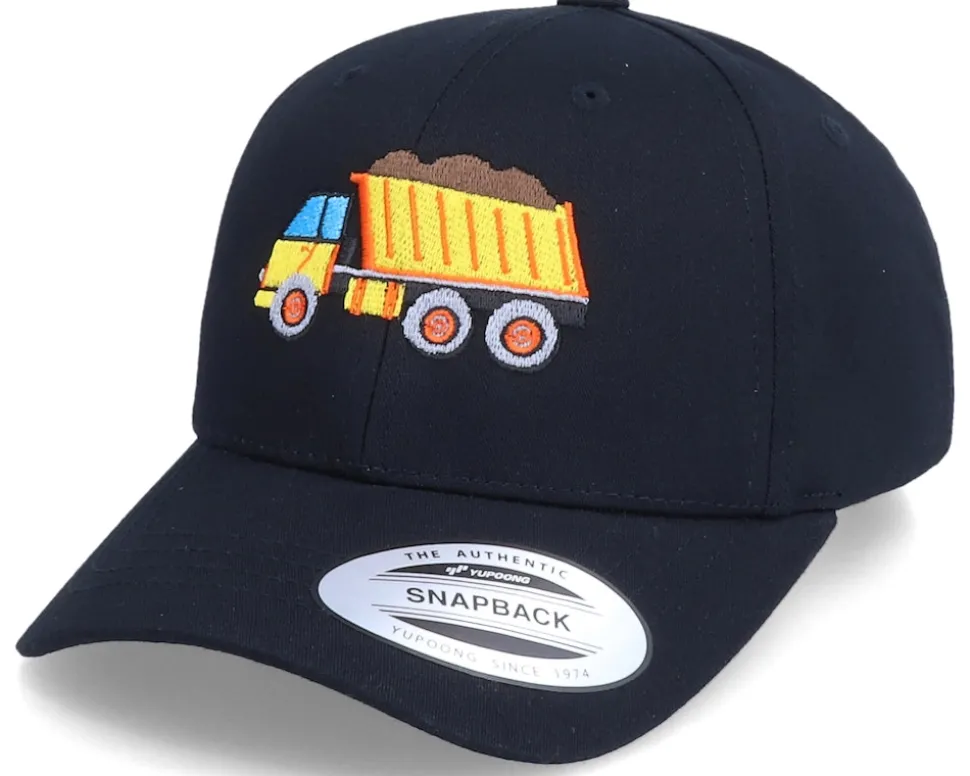 Kids Dump Truck Black Adjustable - Kiddo Cap