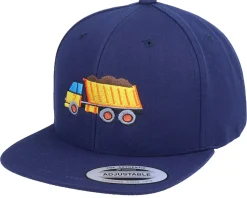 Kids Dump Truck Navy Snapback - Kiddo Cap