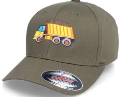 Kids Dump Truck Olive Flexfit - Kiddo Cap