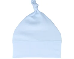 Kids Dusty Blue Baby One-knot Beanie - Babybugz