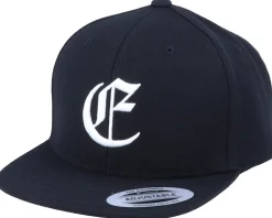Kids E Letter 3D Black Snapback - Kiddo Cap