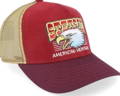 Kids Eagle Head Red/Maroon Trucker - Stetson