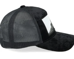 Kids Eiffel Tower Velvet Black A-Frame Trucker - Calza Pennello
