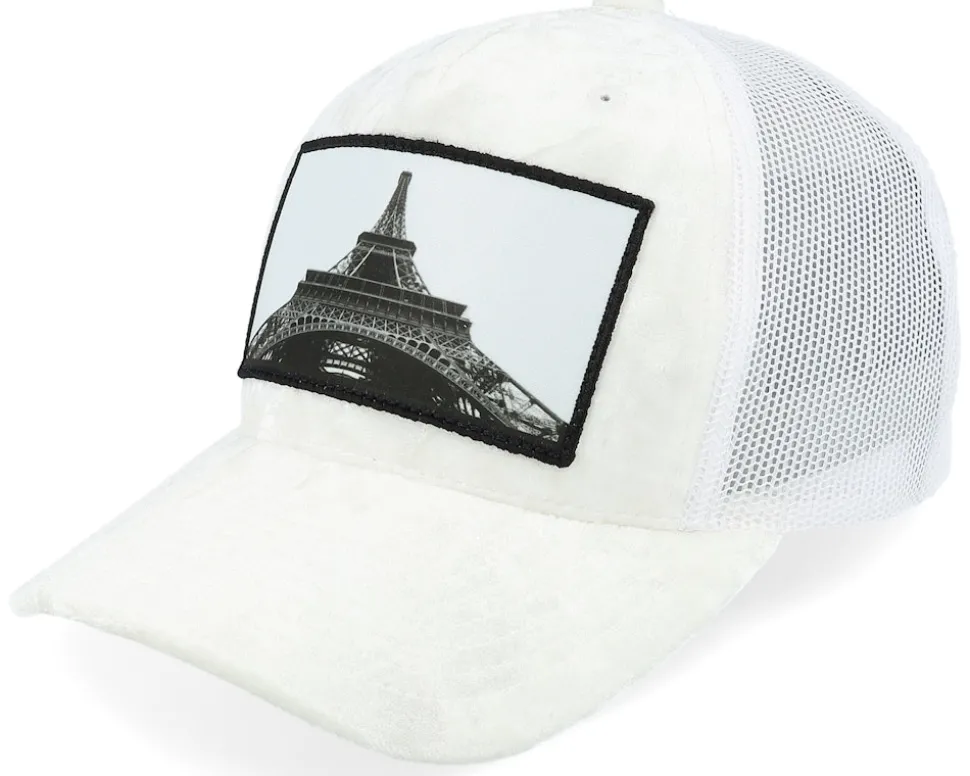 Kids Eiffel Tower Velvet Black A-Frame Trucker - Calza Pennello