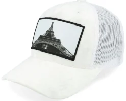 Kids Eiffel Tower Velvet White Trucker - Calza Pennello