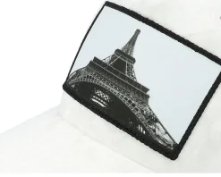 Kids Eiffel Tower Velvet White Trucker - Calza Pennello