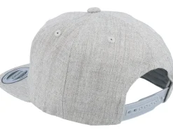 Kids Ella Engraved Patch Heather Grey Snapback - Kiddo Cap