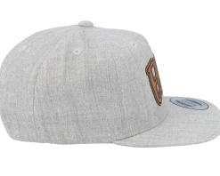 Kids Ella Engraved Patch Heather Grey Snapback - Kiddo Cap