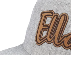 Kids Ella Engraved Patch Heather Grey Snapback - Kiddo Cap