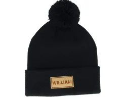 Kids Engraved Suede Patch Black Pom - Beechfield