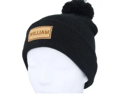 Kids Engraved Suede Patch Black Pom - Beechfield