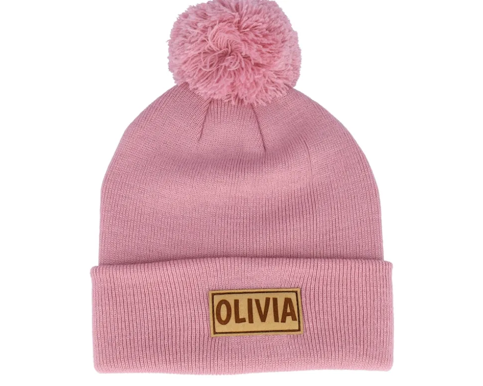 Kids Engraved Suede Patch Bottle Green Pom - Beechfield