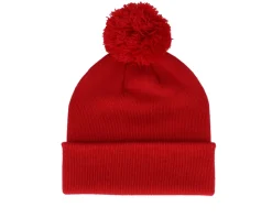 Kids Engraved Suede Patch Classic Red Pom - Beechfield