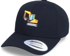 Kids Excavator Black Adjustable - Kiddo Cap