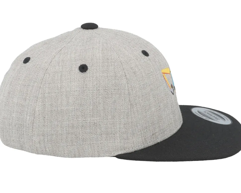 Kids Excavator Heather Grey/Black Snapback - Kiddo Cap