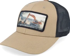 Kids Excavator Patch Caramel/Black Trucker - Kiddo Cap