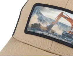 Kids Excavator Patch Caramel/Black Trucker - Kiddo Cap