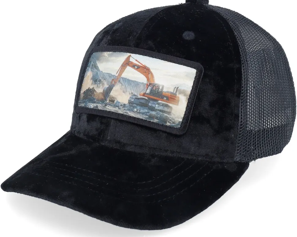 Kids Excavator Velvet White Trucker - Calza Pennello
