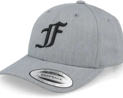 Kids F Letter 3d Heather Grey Adjustable - Kiddo Cap