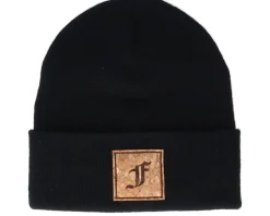 Kids F Letter Patch Black Cuff - Kiddo Cap