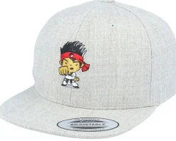 Kids Fighter Kid Heather Grey Snapback - Kiddo Cap