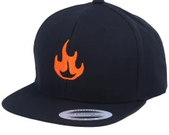 Kids Fire Black Snapback - Kiddo Cap