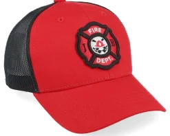 Kids Fire Fighter Junior 3d Patch Scarlet/Black - Kiddo Cap