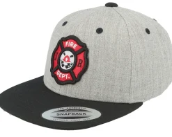 Kids Fire Fighter Junior 3d Patch Heather Grey/Blk - Kiddo Cap