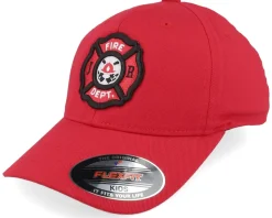 Kids Fire Fighter Junior 3d Patch Red Flexfit - Kiddo Cap