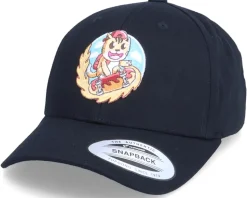 Kids Flame Boarder Skater Cat Black Adjustable - Kiddo Cap