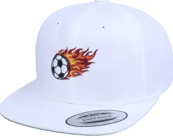 Kids Flaming Football White Snapback - Forza