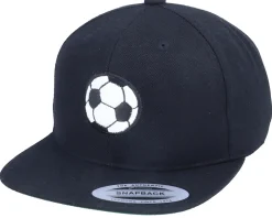 Kids Football Applique Black Snapback - Forza
