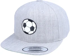 Kids Football Applique Heather Grey Snapback - Forza