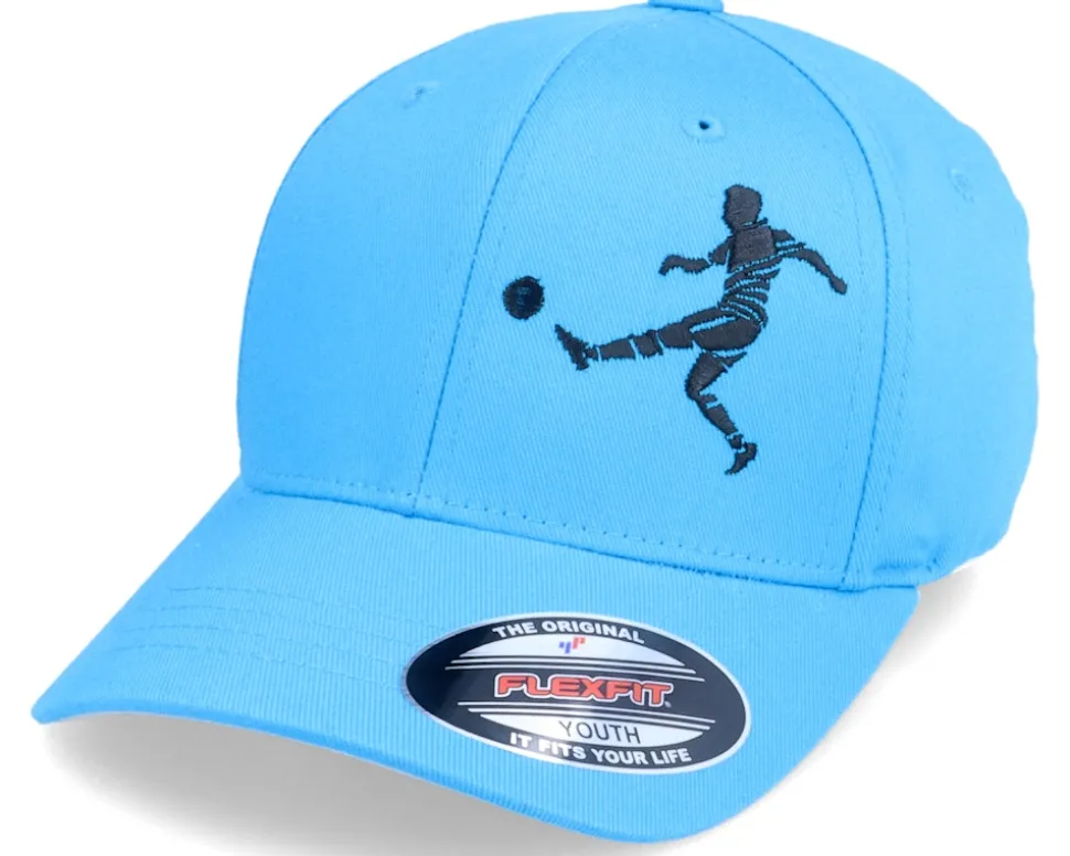 Kids Football Player Kick Ocean Blue Flexfit - Forza