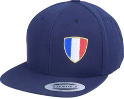 Kids France Flag Shield Navy Snapback - Forza