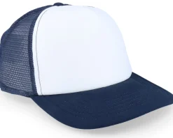 Kids French Navy/White Vintage Foam Trucker - Beechfield