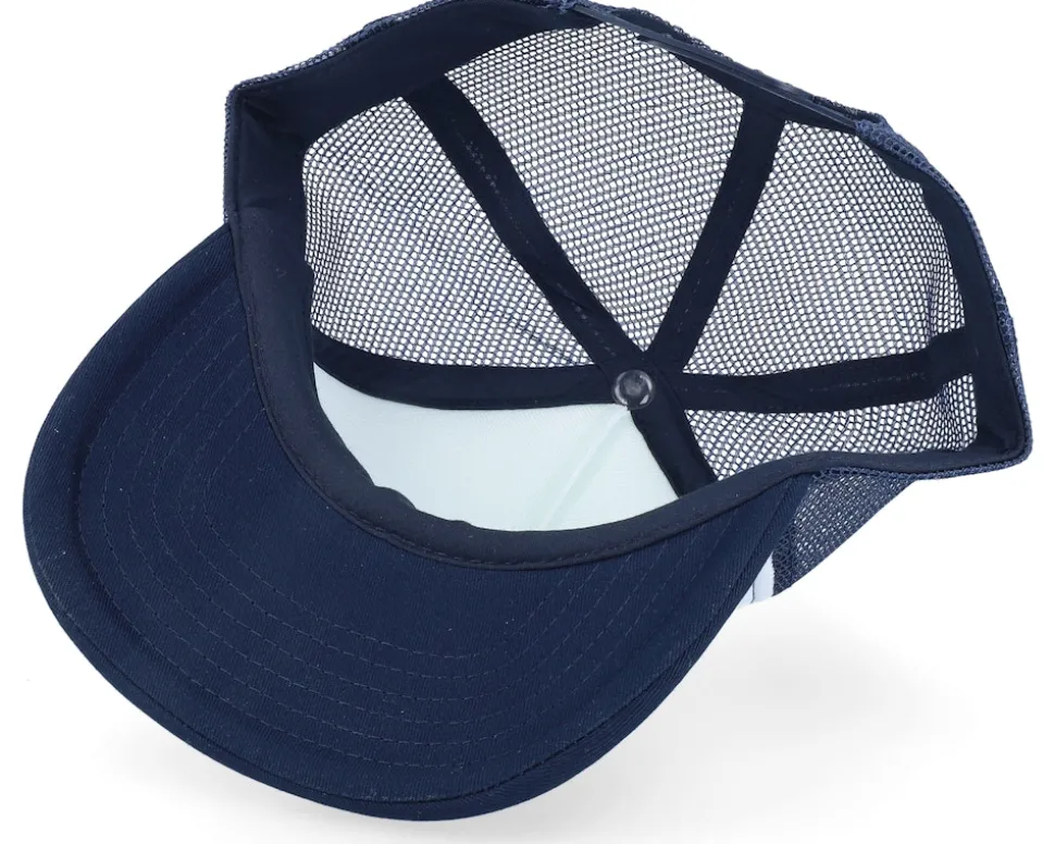 Kids French Navy/White Vintage Foam Trucker - Beechfield