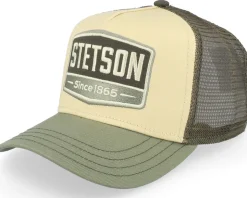 Kids Gasoline Beige/Green Trucker - Stetson