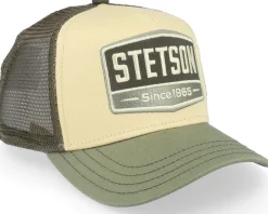 Kids Gasoline Beige/Green Trucker - Stetson