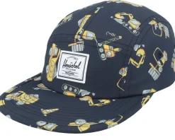 Kids Glendale Uv Cap Construction Site Black 5-Panel - Herschel