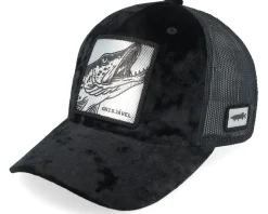 Kids Grisjävel Silver Youth Black Velvet Trucker - Skillfish