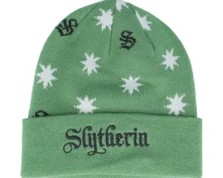 Kids Harry Potter Slytherin Turn-up Beanie Green Cuff - Difuzed
