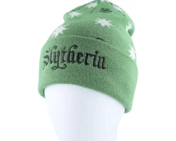 Kids Harry Potter Slytherin Turn-up Beanie Green Cuff - Difuzed