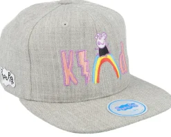 Kids Heather Grey Kind Rainbow Snapback - Peppa Pig