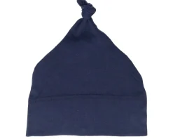 Kids Heather Grey Melange Baby One-knot Beanie - Babybugz