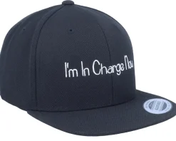 Kids I'm In Charge Now Black Snapback - Kiddo Cap