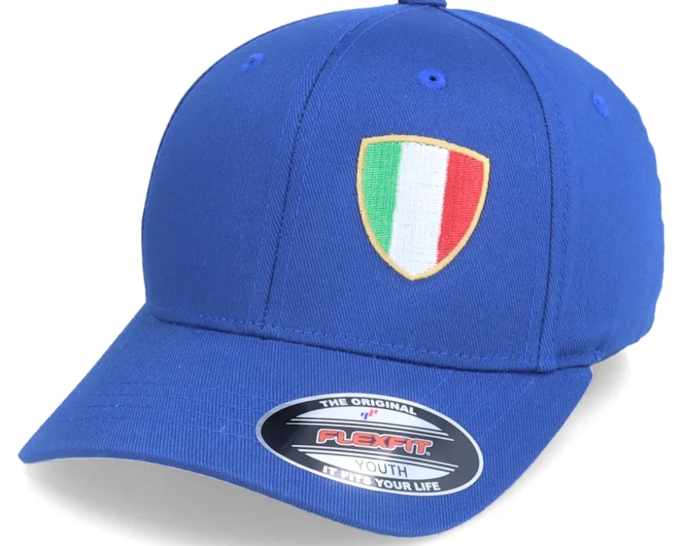 Kids Italy Flag Shield Blue Flexfit - Forza