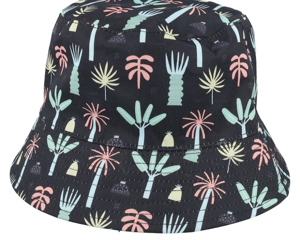 Kids Jungle Tribe Hat Black Bucket - Headster