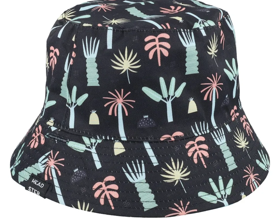 Kids Jungle Tribe Hat Black Bucket - Headster